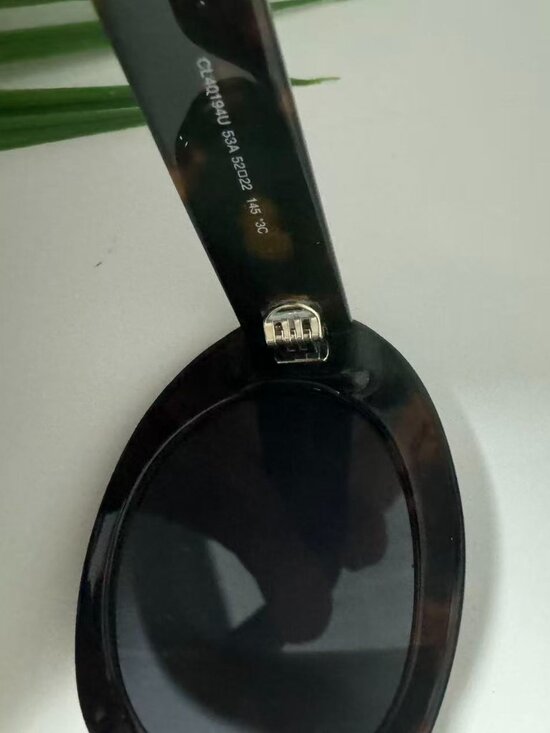 Celine Paris Tortoiseshell Oval Sunglasses with Original Box & Case - Luxury Des